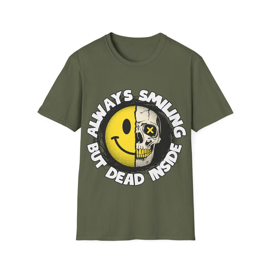 Always Smiling But Dead Inside Unisex Softstyle T-Shirt