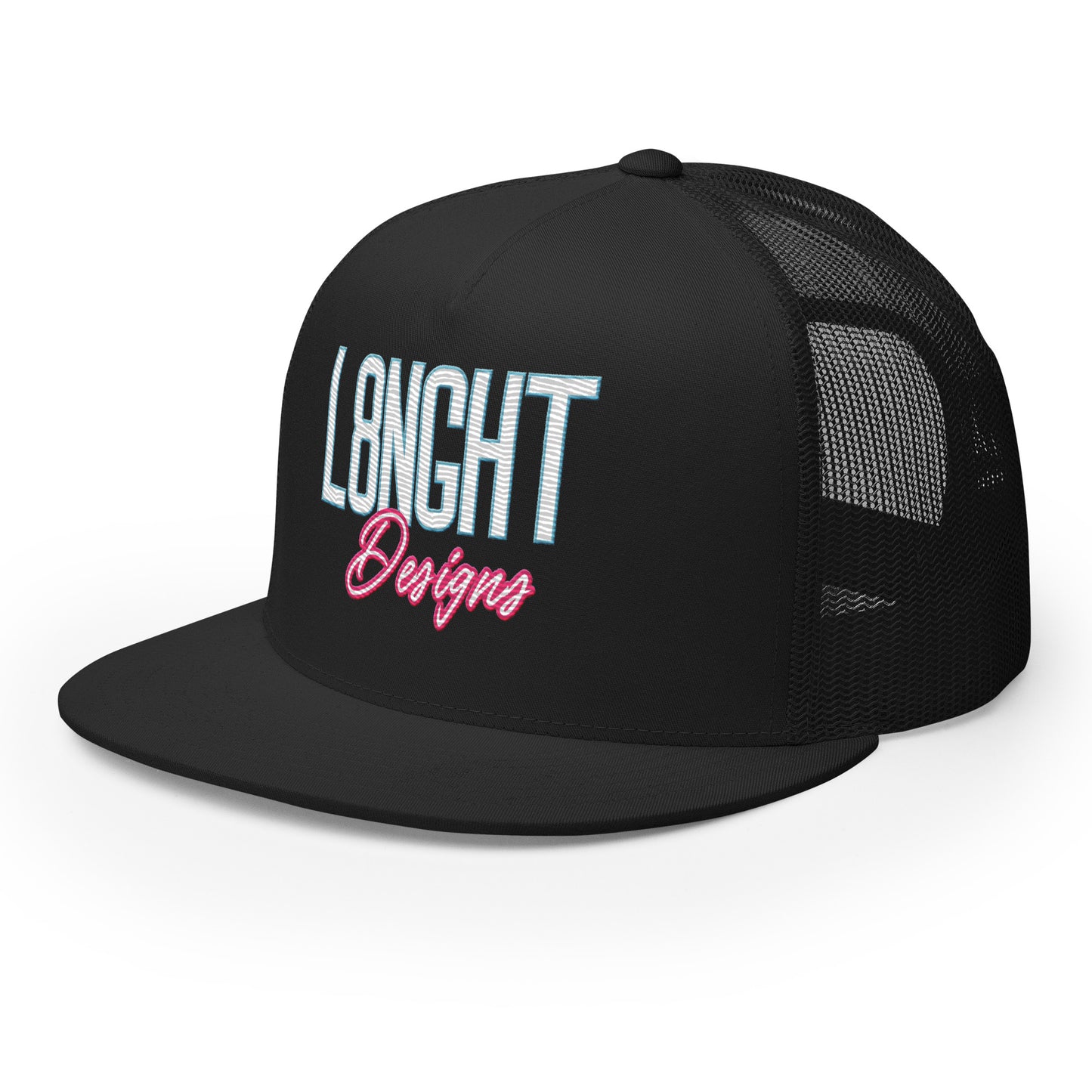L8NGHT Designs retro 3D logo Trucker Cap