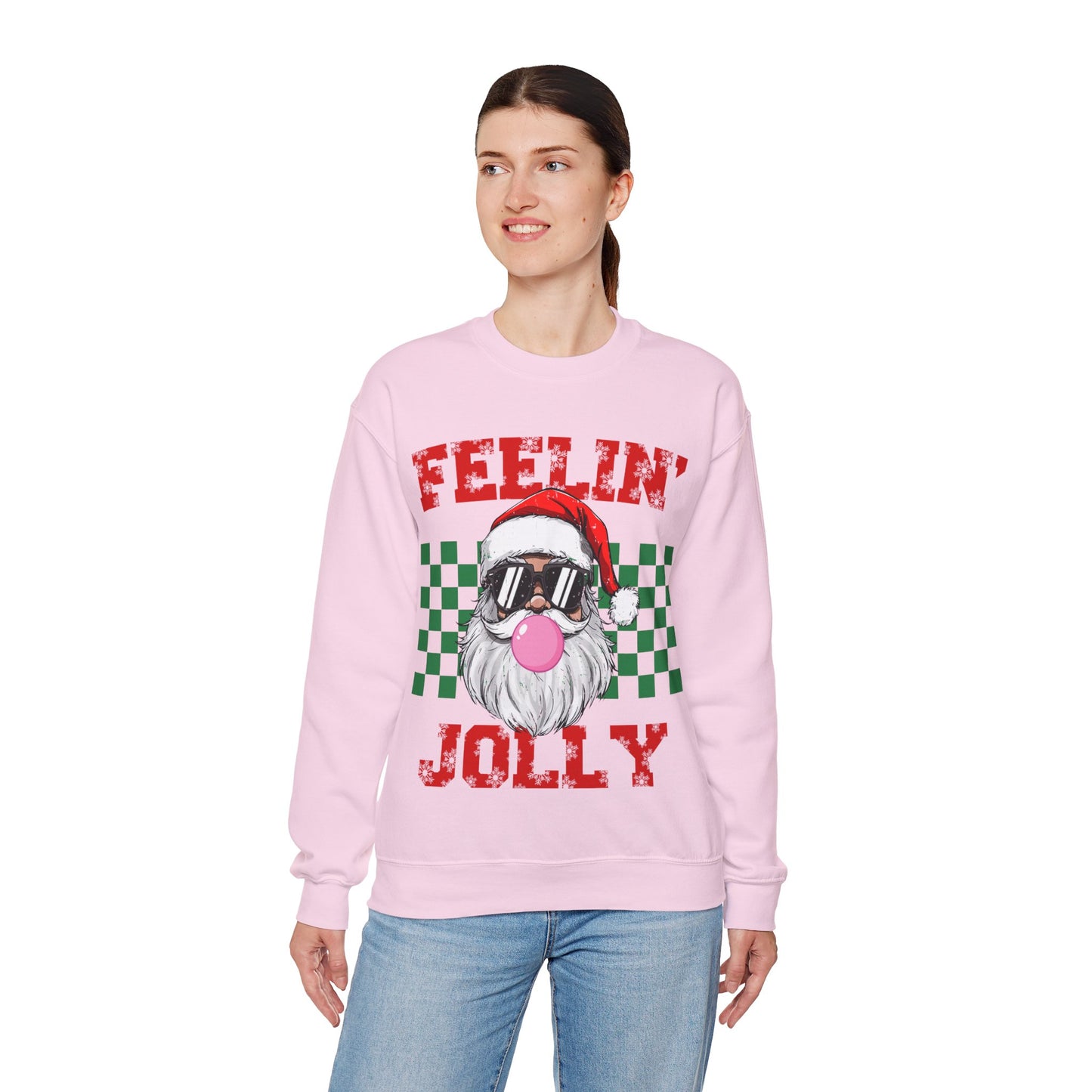 Santa Feelin' Jolly Unisex Heavy Blend™ Crewneck Sweatshirt