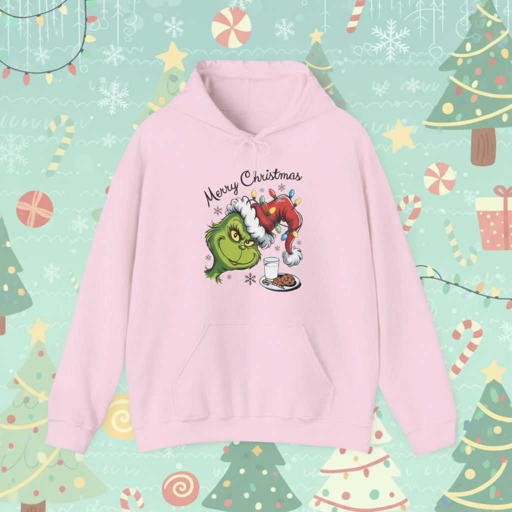 Christmas Grinch Milk & Cookies Unisex Heavy Blend™ Hooded Sweatshirt