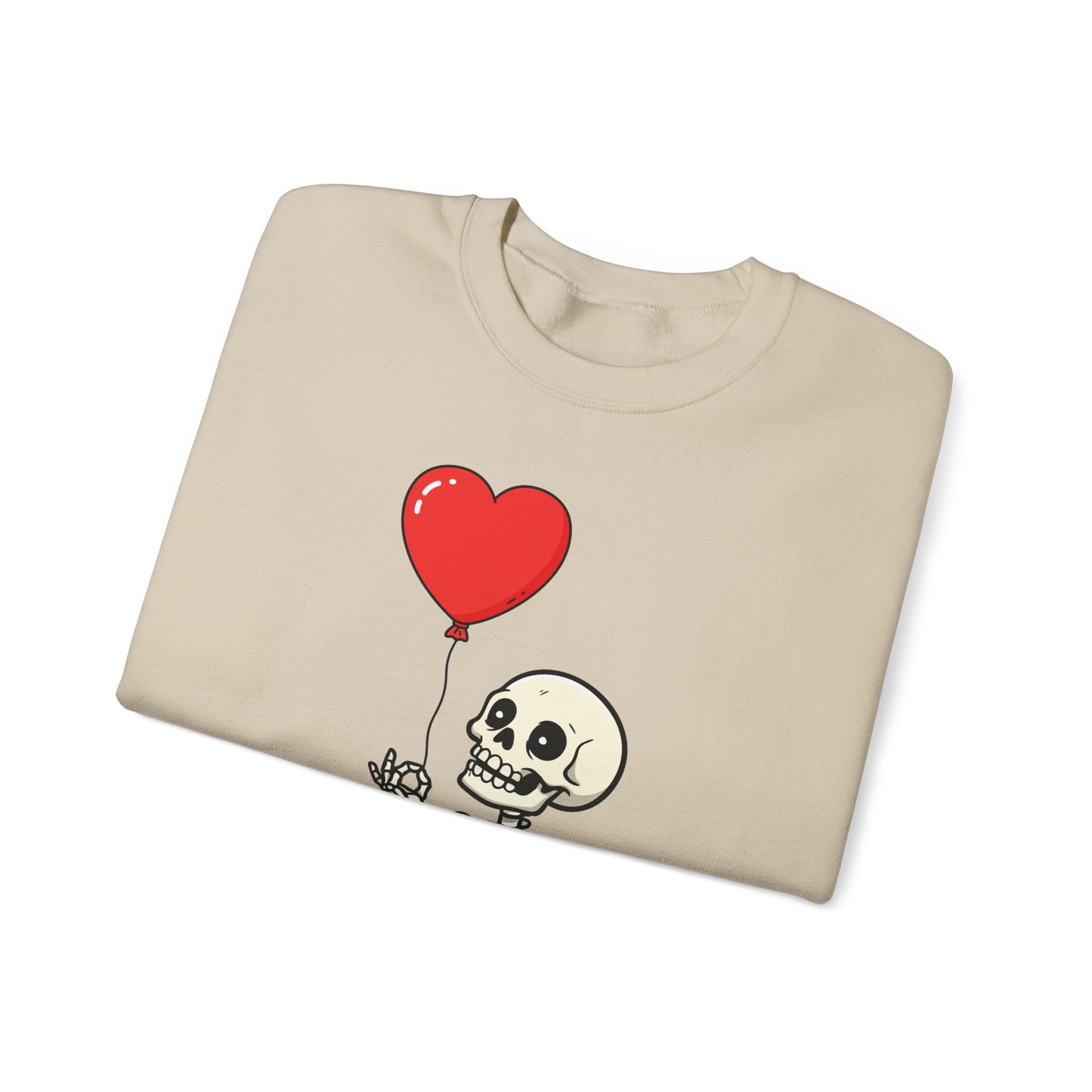 Heart Balloon Skeleton Unisex Heavy Blend™ Crewneck Sweatshirt