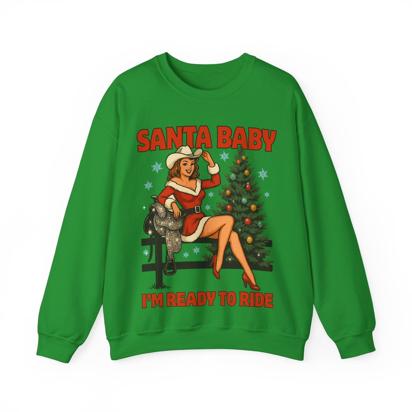 Santa Baby Ready To Ride Unisex Heavy Blend™ Crewneck Sweatshirt