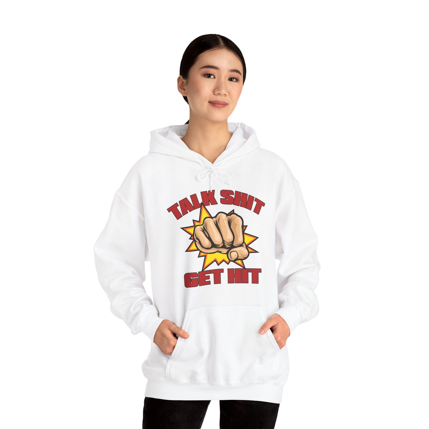 Talk Shit Get Hit Unisex Heavy Blend™ Hooded Sweatshirt