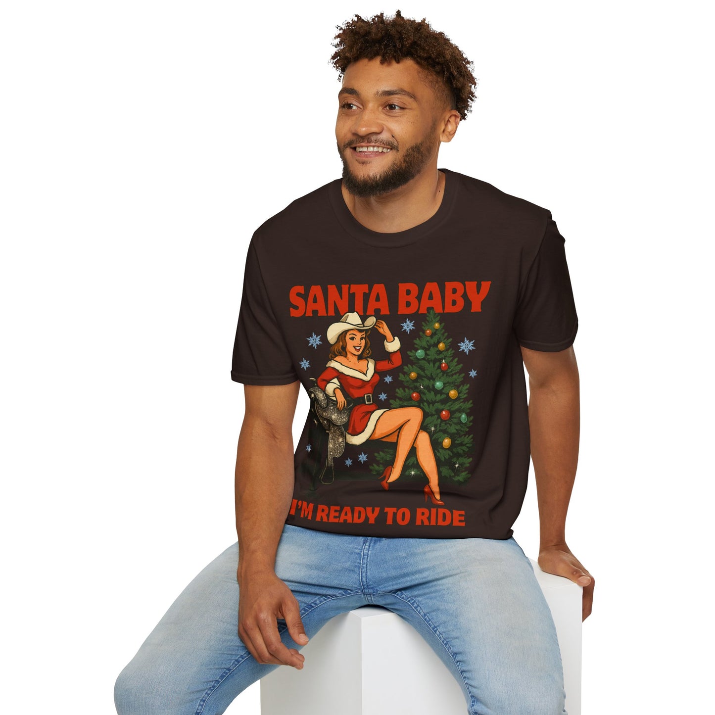 Santa Baby Ready To Ride Unisex Softstyle T-Shirt