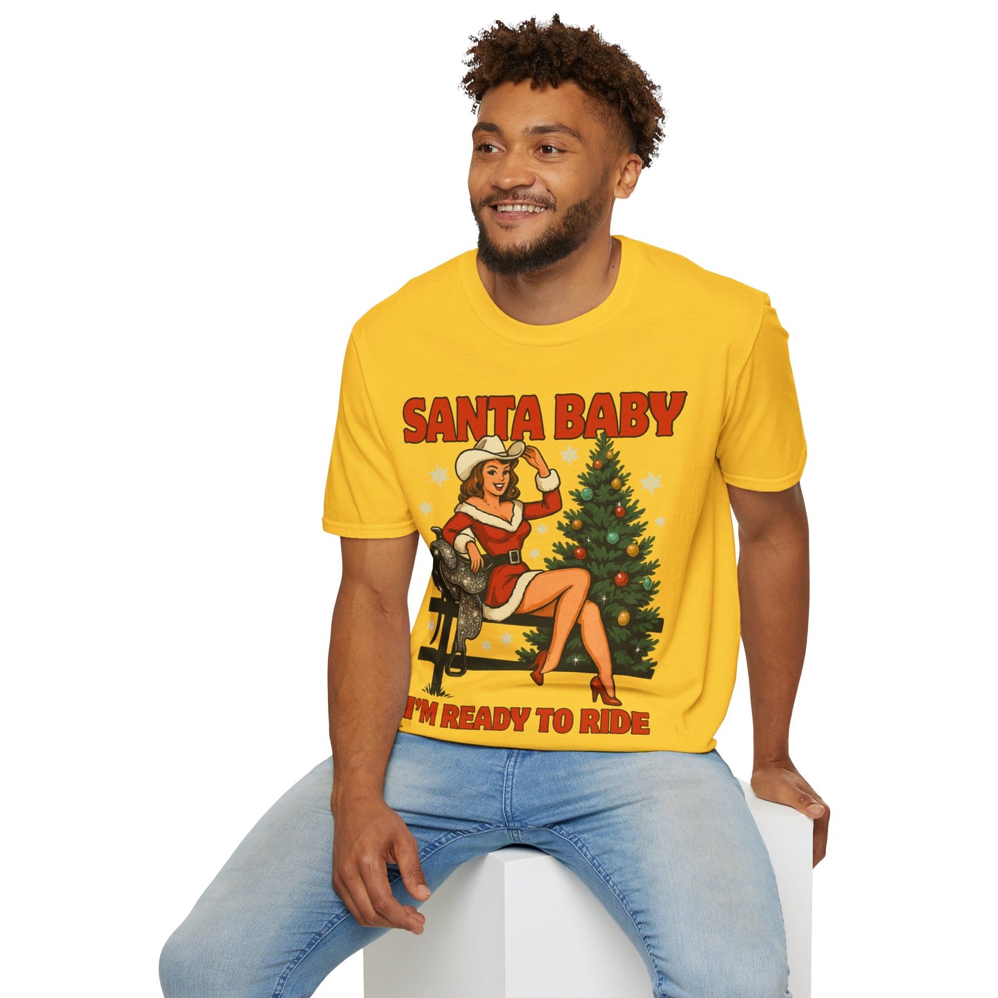 Santa Baby Ready To Ride Unisex Softstyle T-Shirt