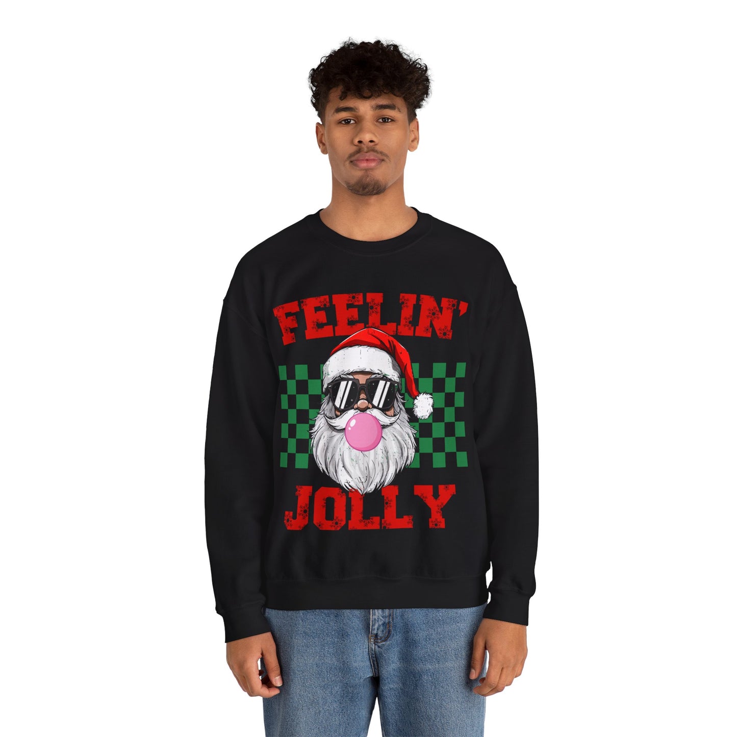Santa Feelin' Jolly Unisex Heavy Blend™ Crewneck Sweatshirt