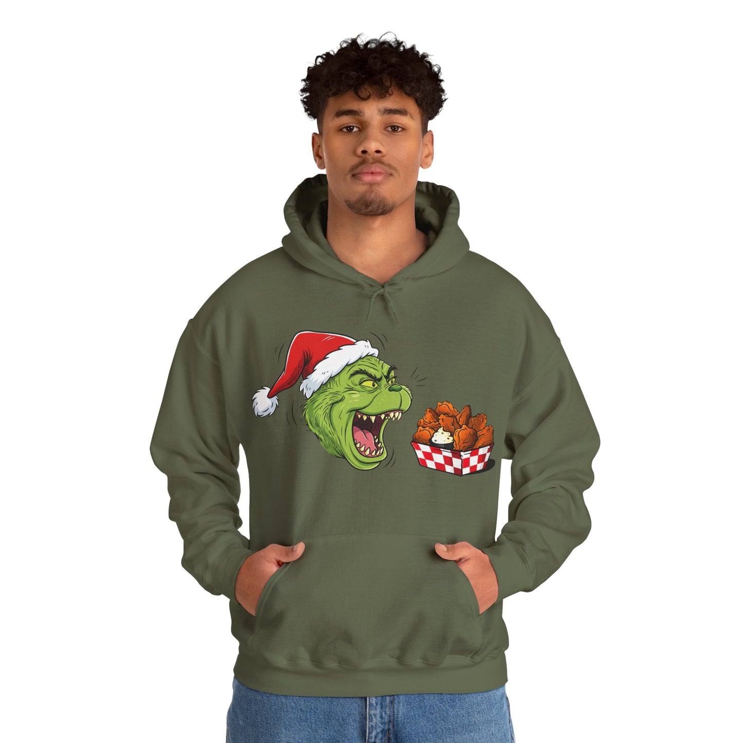 Grinch Buffalo Wings Unisex Heavy Blend™ Hooded Sweatshirt