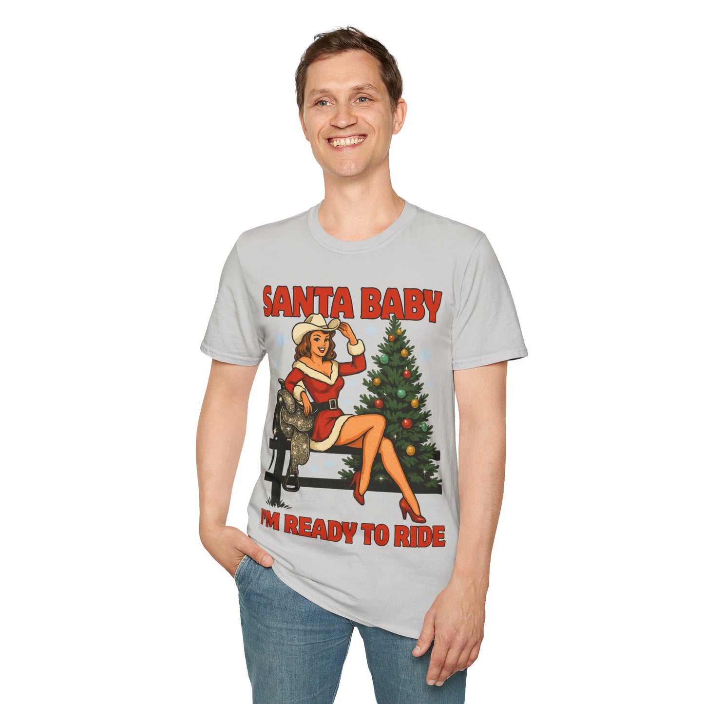 Santa Baby Ready To Ride Unisex Softstyle T-Shirt