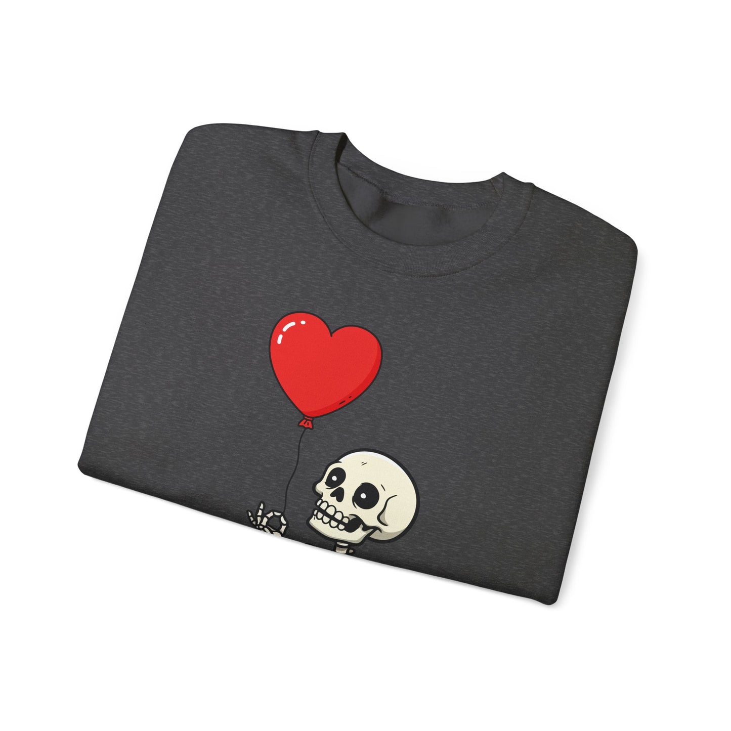 Heart Balloon Skeleton Unisex Heavy Blend™ Crewneck Sweatshirt