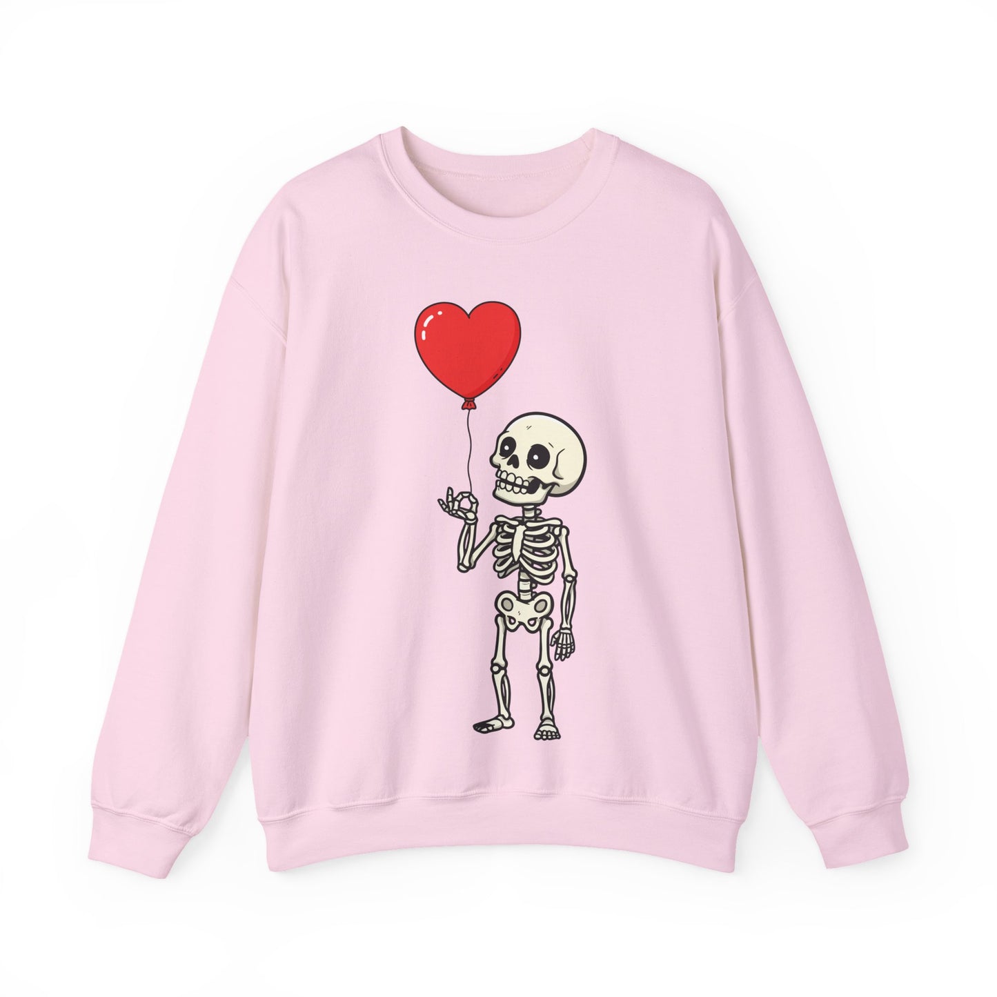 Heart Balloon Skeleton Unisex Heavy Blend™ Crewneck Sweatshirt