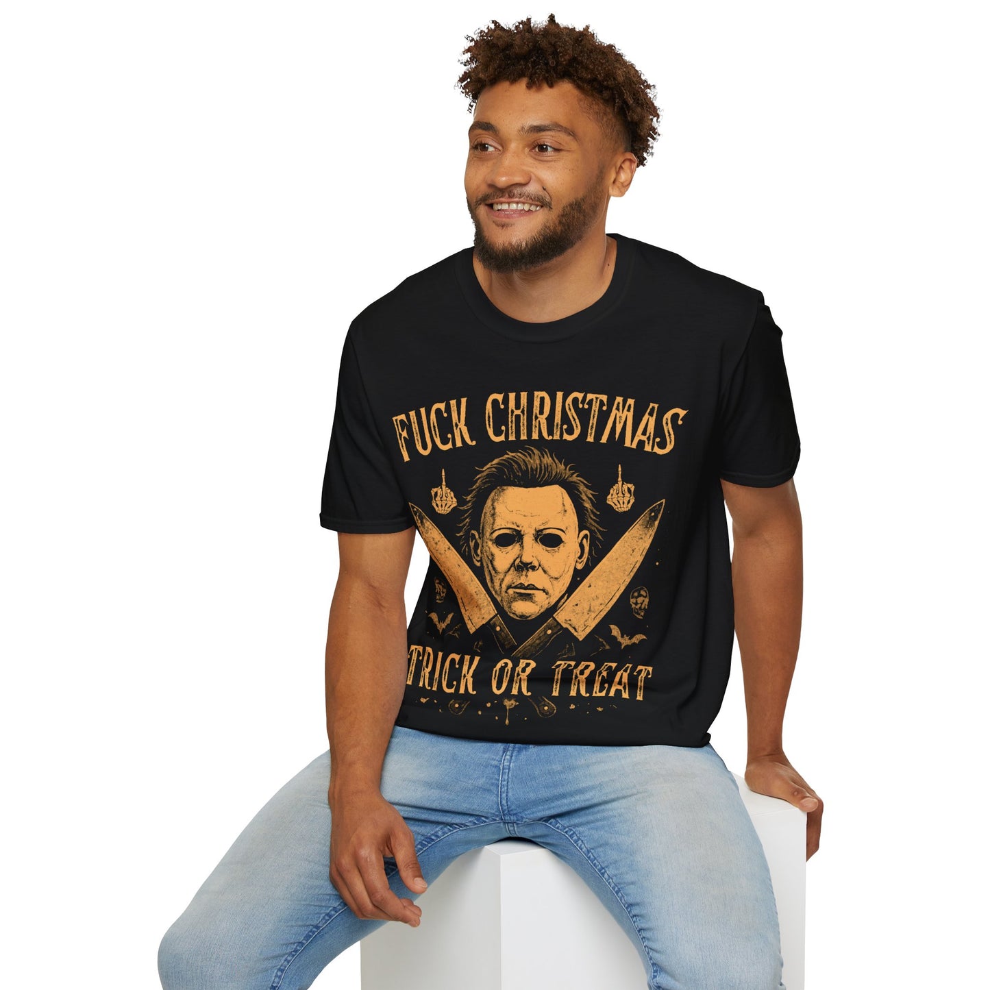 Fuck Christmas Trick or Treat Unisex Softstyle T-Shirt