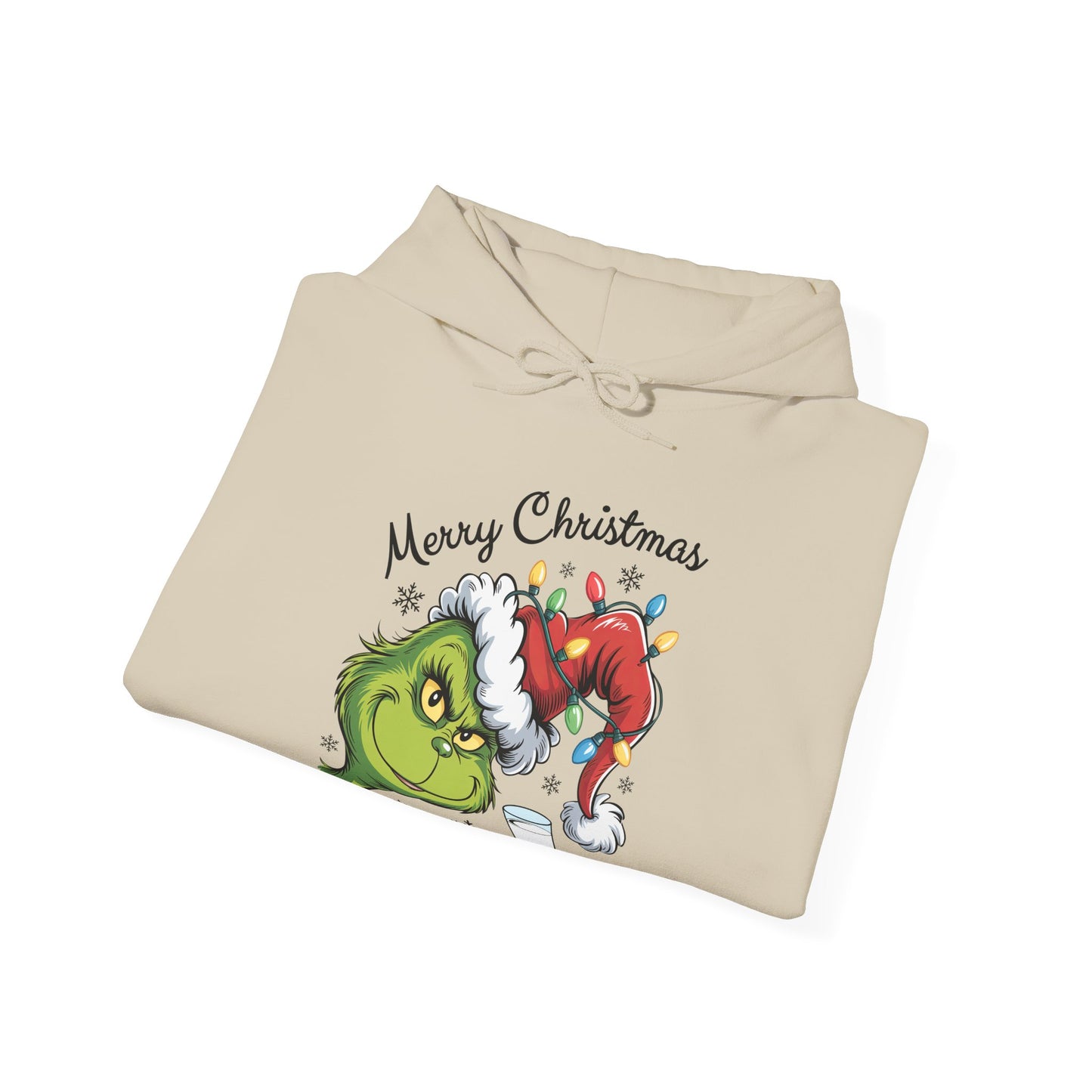 Christmas Grinch Milk & Cookies Unisex Heavy Blend™ Hooded Sweatshirt