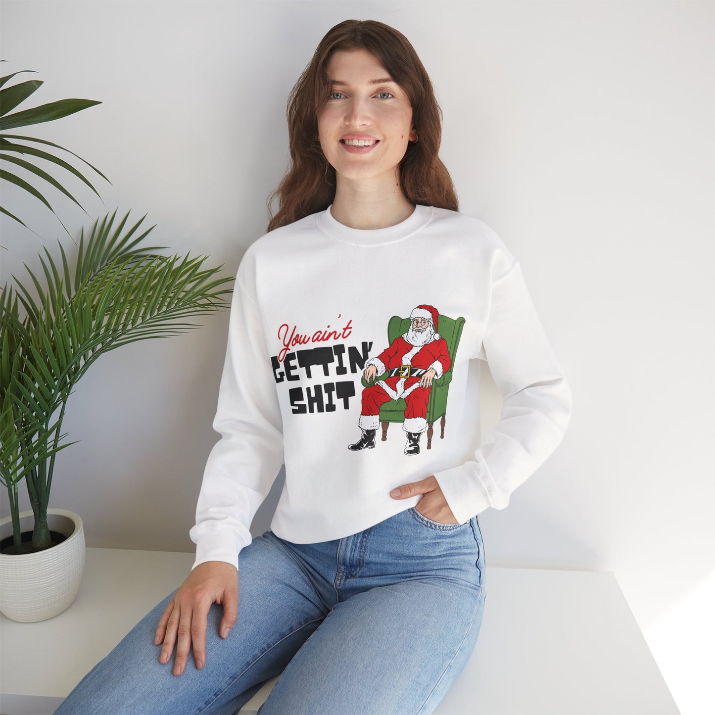 Santa You Ain't Gettin' Shit Unisex Heavy Blend™ Crewneck Sweatshirt