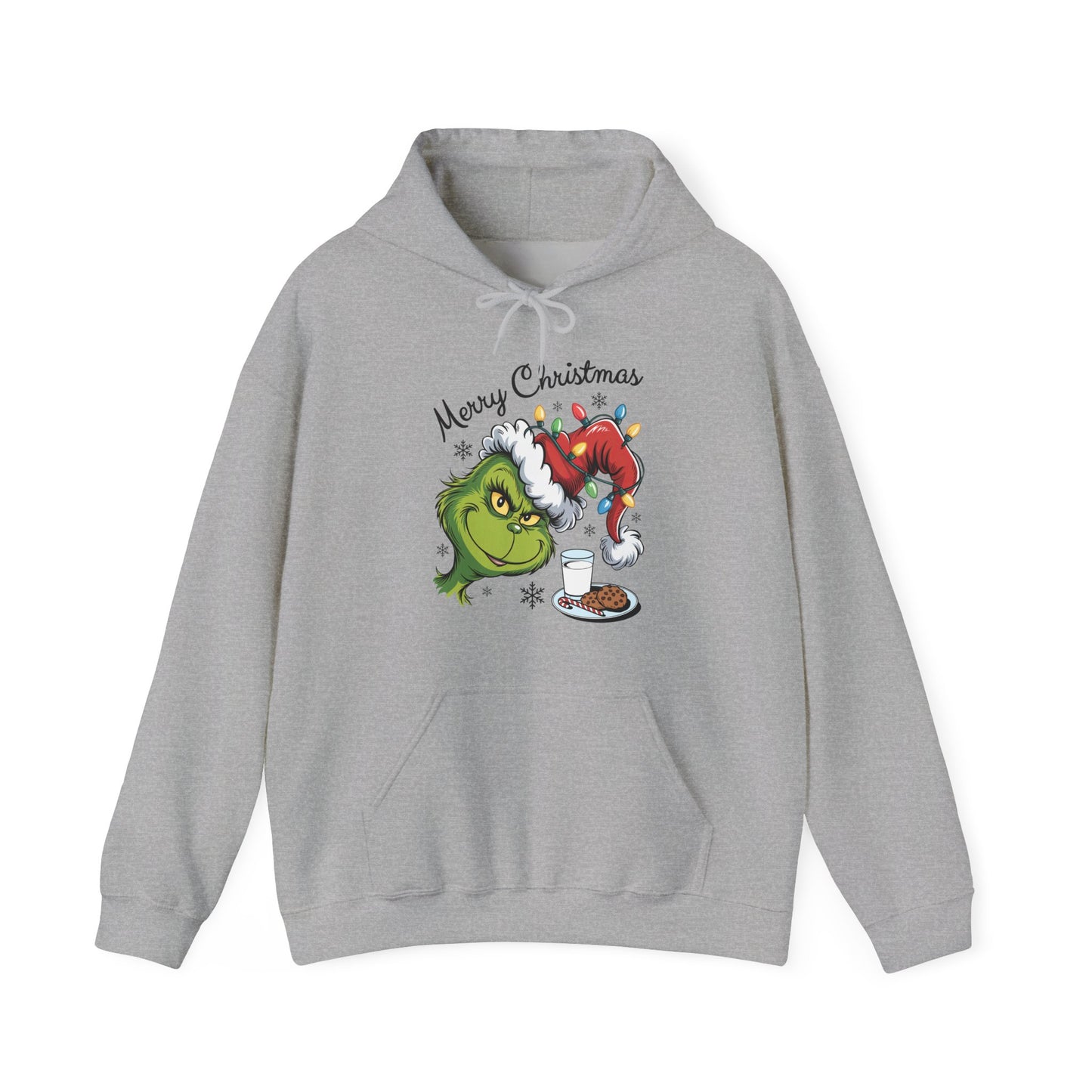 Christmas Grinch Milk & Cookies Unisex Heavy Blend™ Hooded Sweatshirt