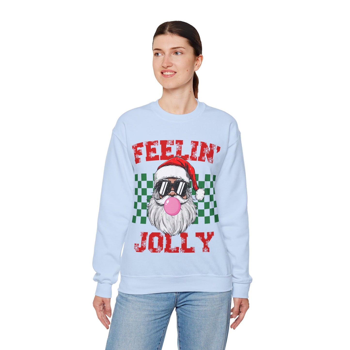 Santa Feelin' Jolly Unisex Heavy Blend™ Crewneck Sweatshirt