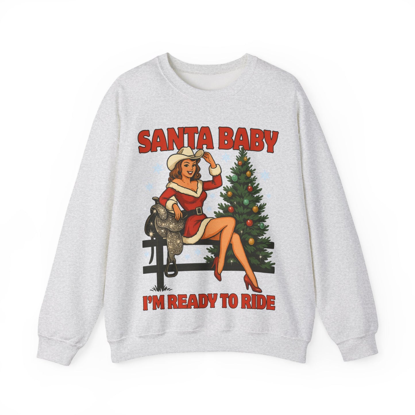Santa Baby Ready To Ride Unisex Heavy Blend™ Crewneck Sweatshirt