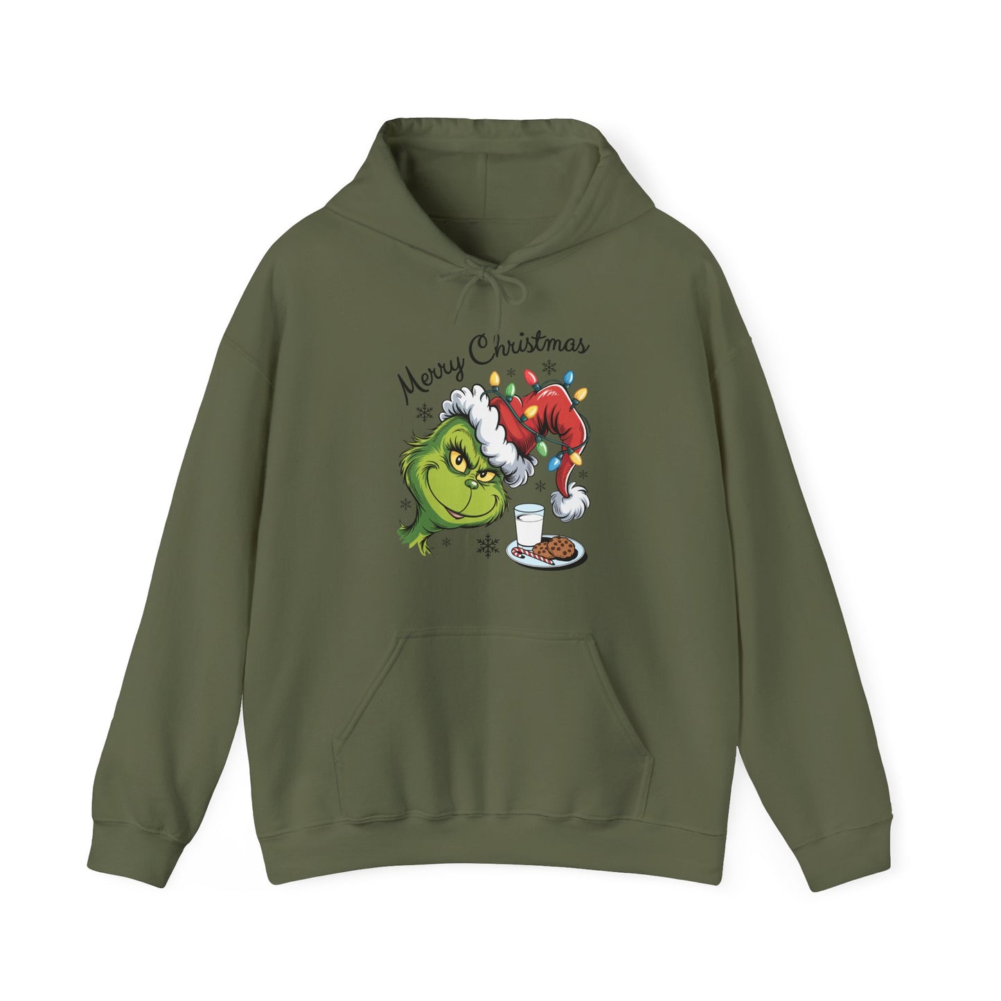 Christmas Grinch Milk & Cookies Unisex Heavy Blend™ Hooded Sweatshirt