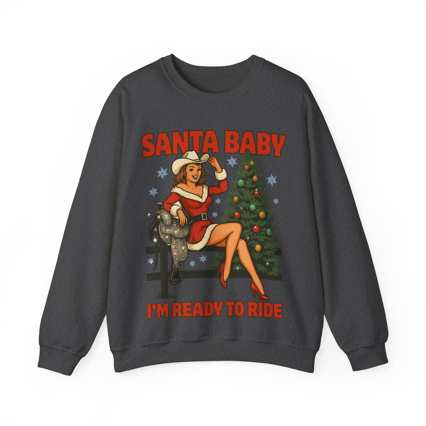 Santa Baby Ready To Ride Unisex Heavy Blend™ Crewneck Sweatshirt