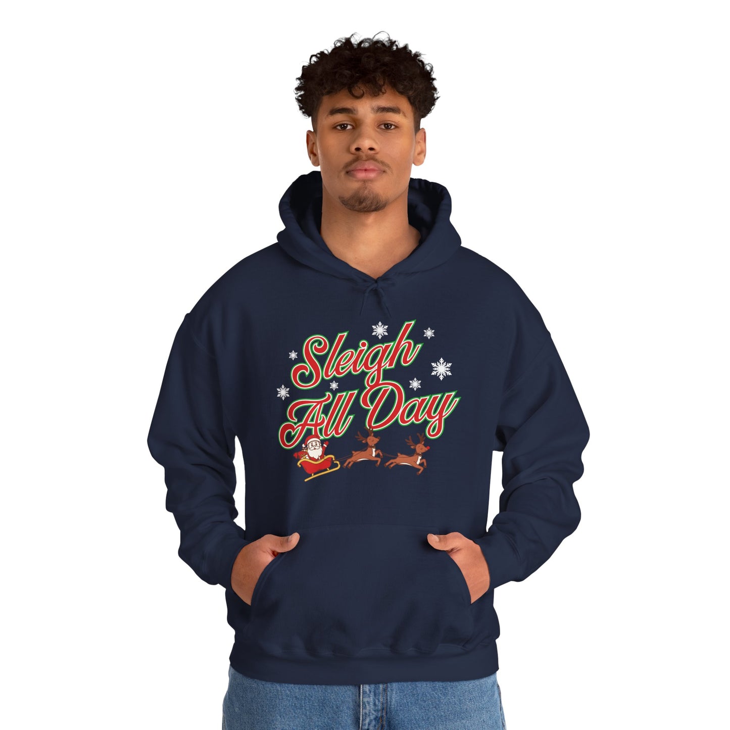 Sleigh All Day Santa Unisex Heavy Blend™ Hooded Sweatshirt
