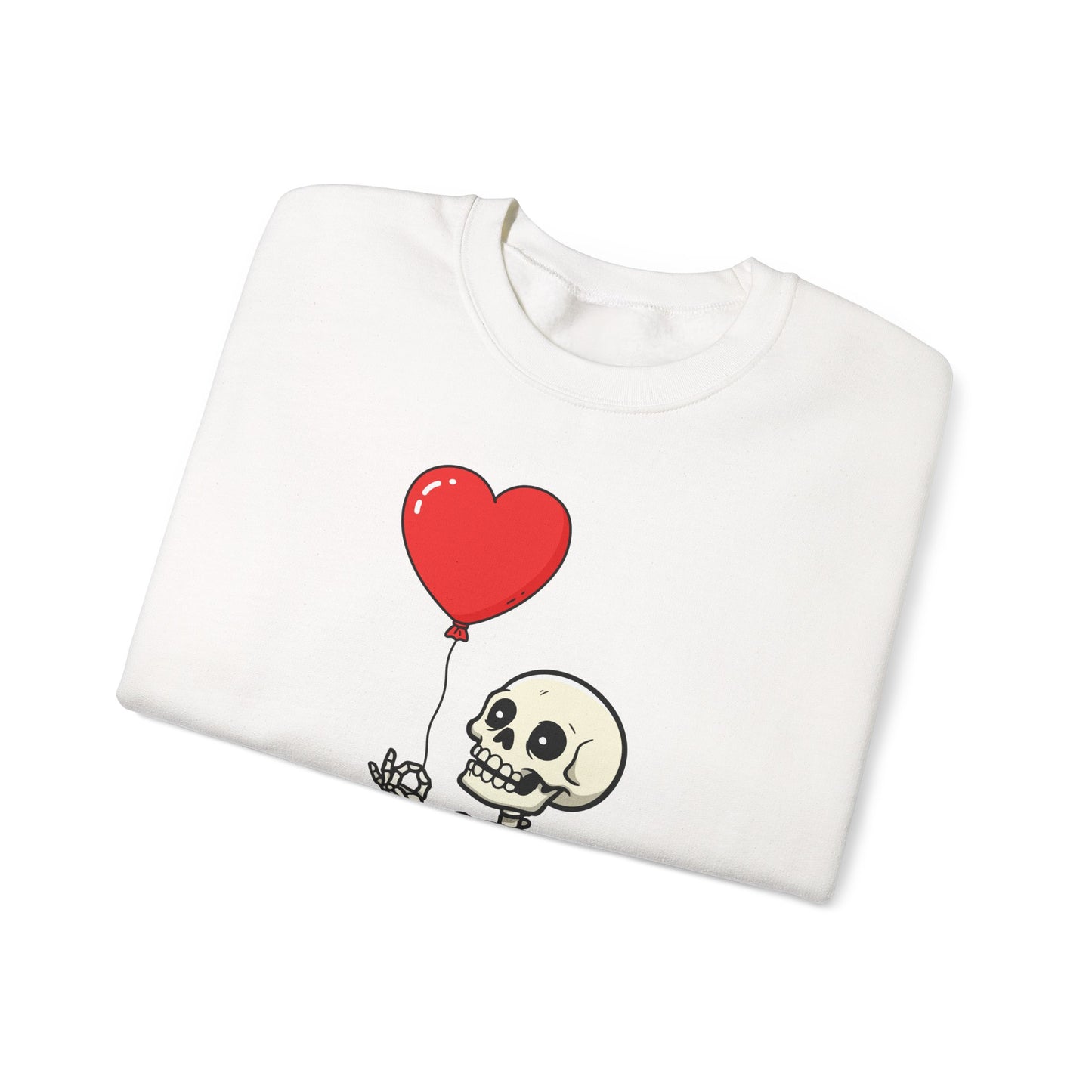 Heart Balloon Skeleton Unisex Heavy Blend™ Crewneck Sweatshirt