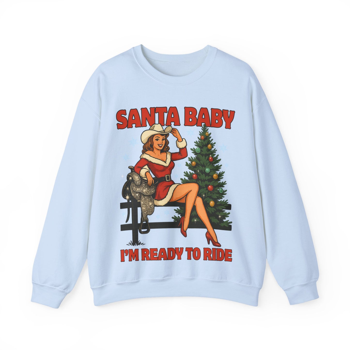 Santa Baby Ready To Ride Unisex Heavy Blend™ Crewneck Sweatshirt