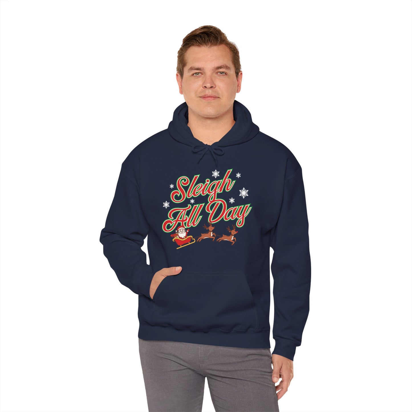Sleigh All Day Santa Unisex Heavy Blend™ Hooded Sweatshirt