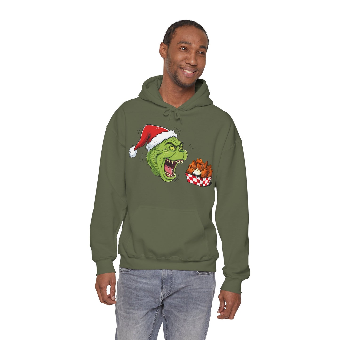 Grinch Buffalo Wings Unisex Heavy Blend™ Hooded Sweatshirt