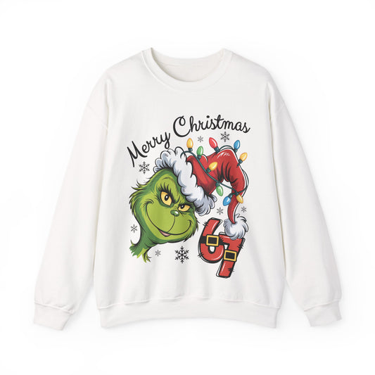 Grinch 6 7 Six Seven Unisex Heavy Blend™ Crewneck Sweatshirt