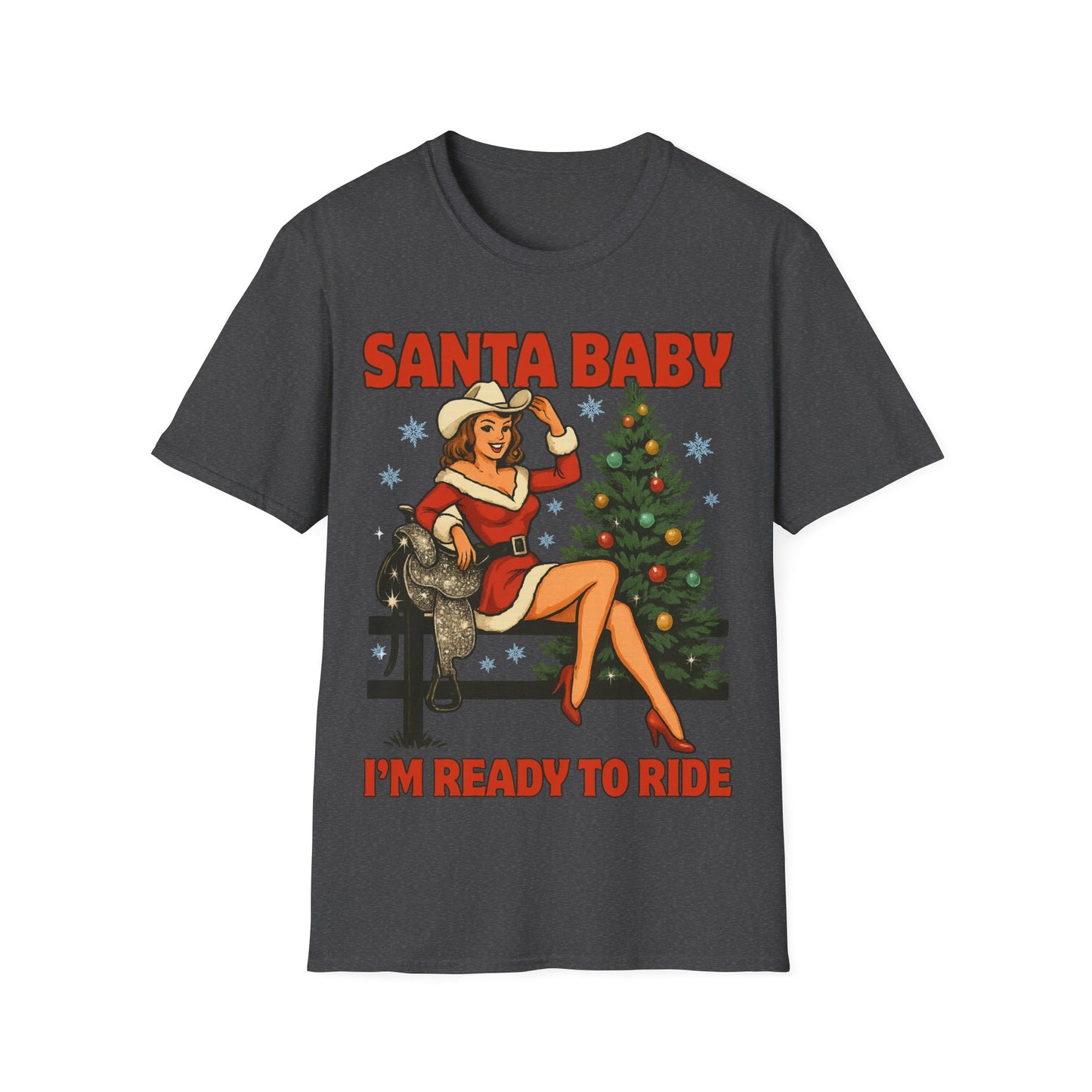 Santa Baby Ready To Ride Unisex Softstyle T-Shirt