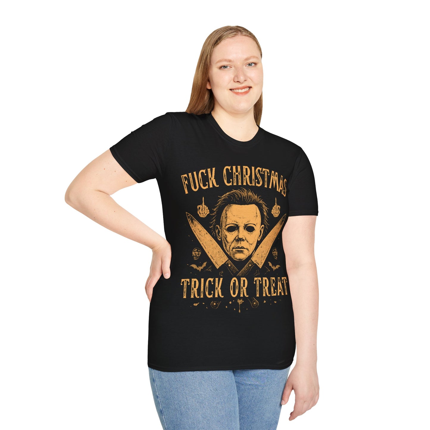 Fuck Christmas Trick or Treat Unisex Softstyle T-Shirt
