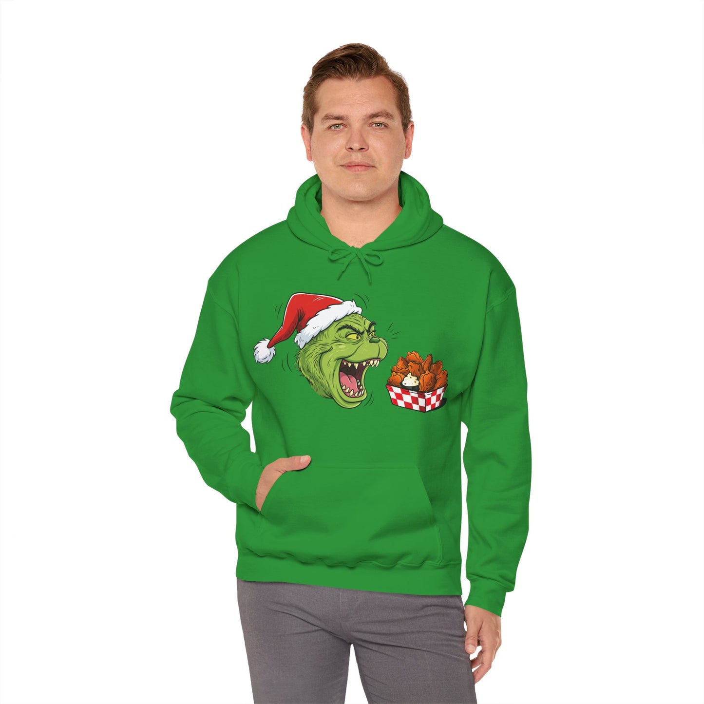 Grinch Buffalo Wings Unisex Heavy Blend™ Hooded Sweatshirt