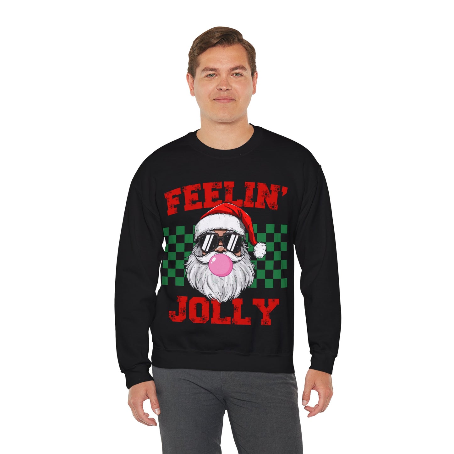 Santa Feelin' Jolly Unisex Heavy Blend™ Crewneck Sweatshirt