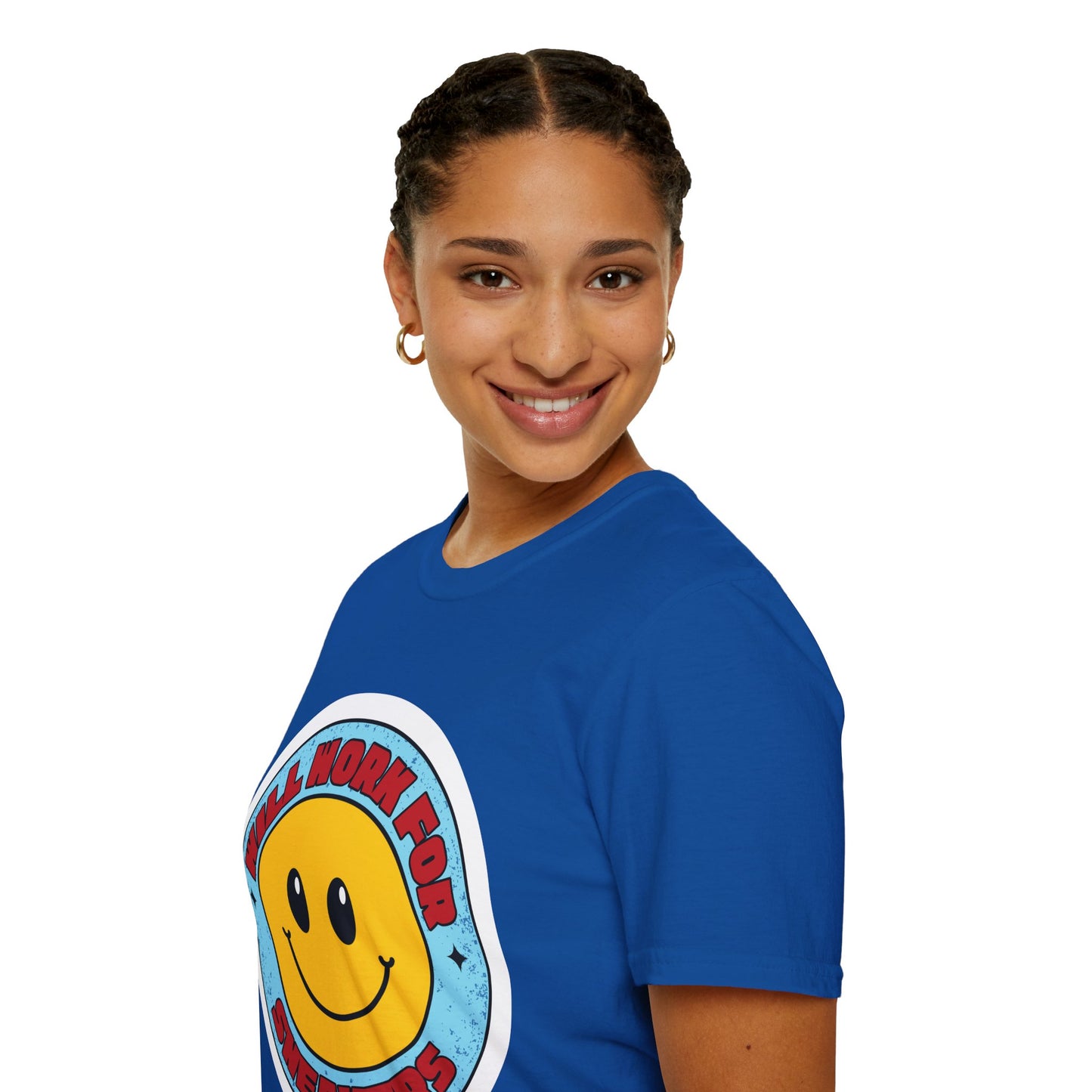 Will Work For SNEAKERS Unisex Softstyle T-Shirt