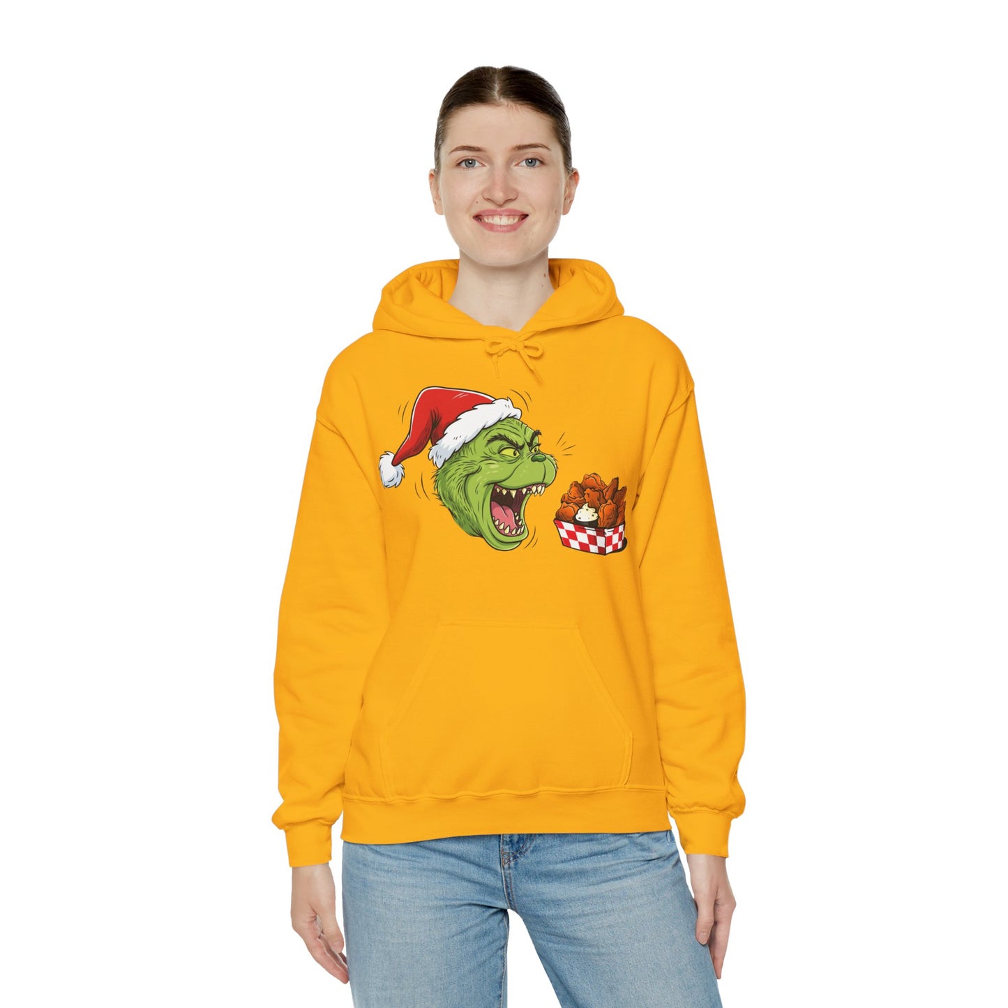 Grinch Buffalo Wings Unisex Heavy Blend™ Hooded Sweatshirt