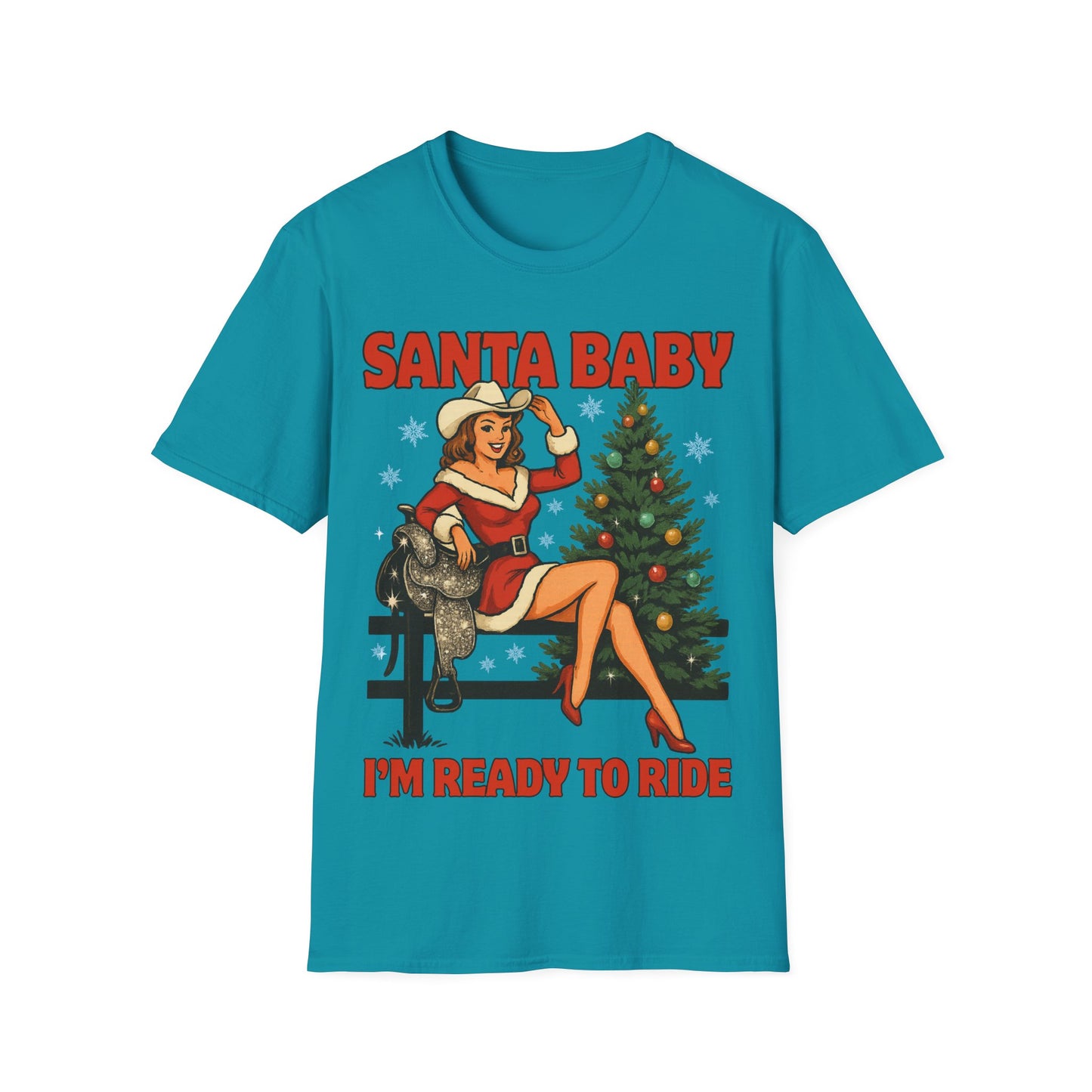 Santa Baby Ready To Ride Unisex Softstyle T-Shirt