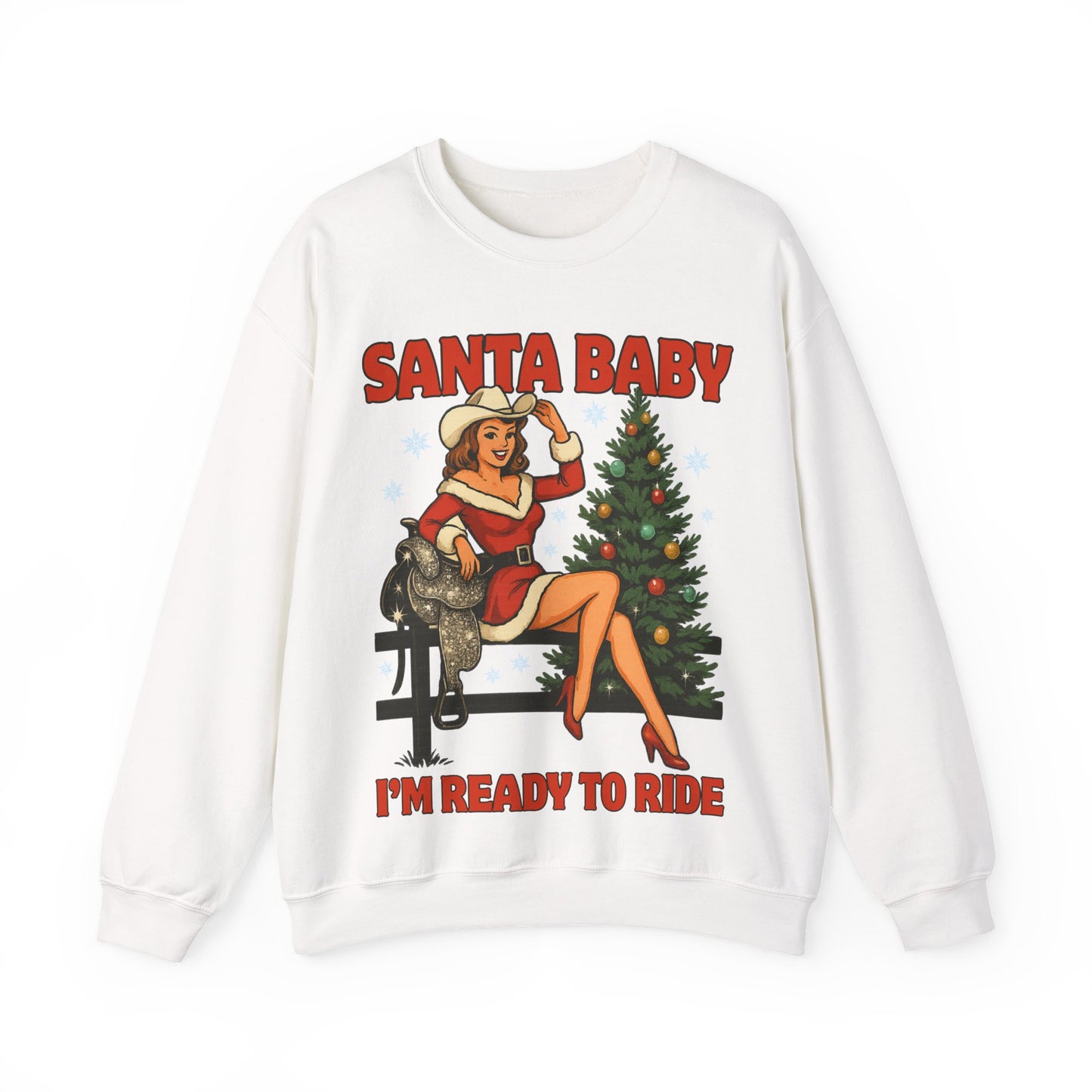 Santa Baby Ready To Ride Unisex Heavy Blend™ Crewneck Sweatshirt