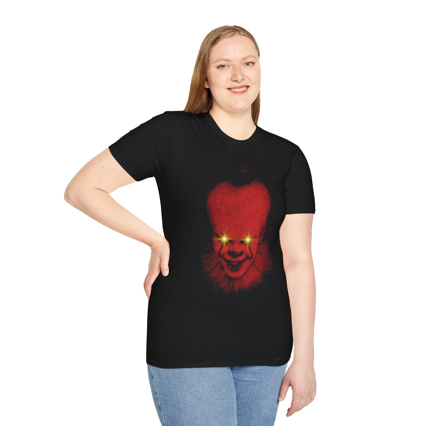 It Clown Glaring Eyes Unisex Softstyle T-Shirt