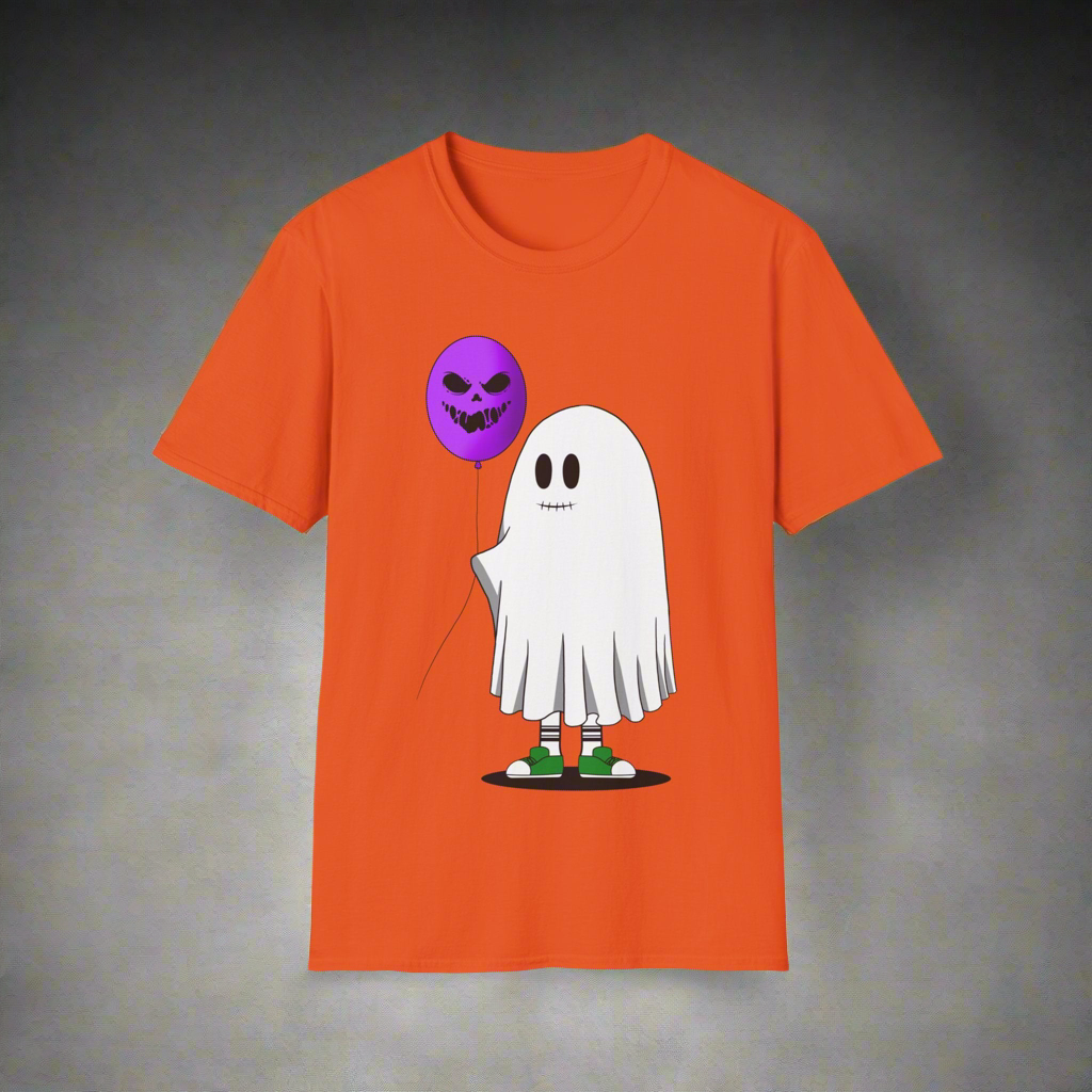 Halloween Balloon Ghost Unisex Softstyle T-Shirt