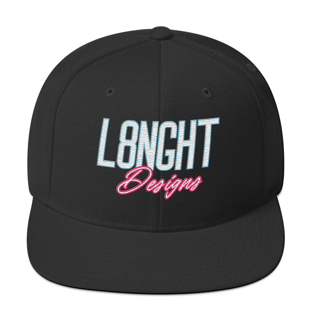 L8NGHT Designs retro 3D logo Snapback Hat