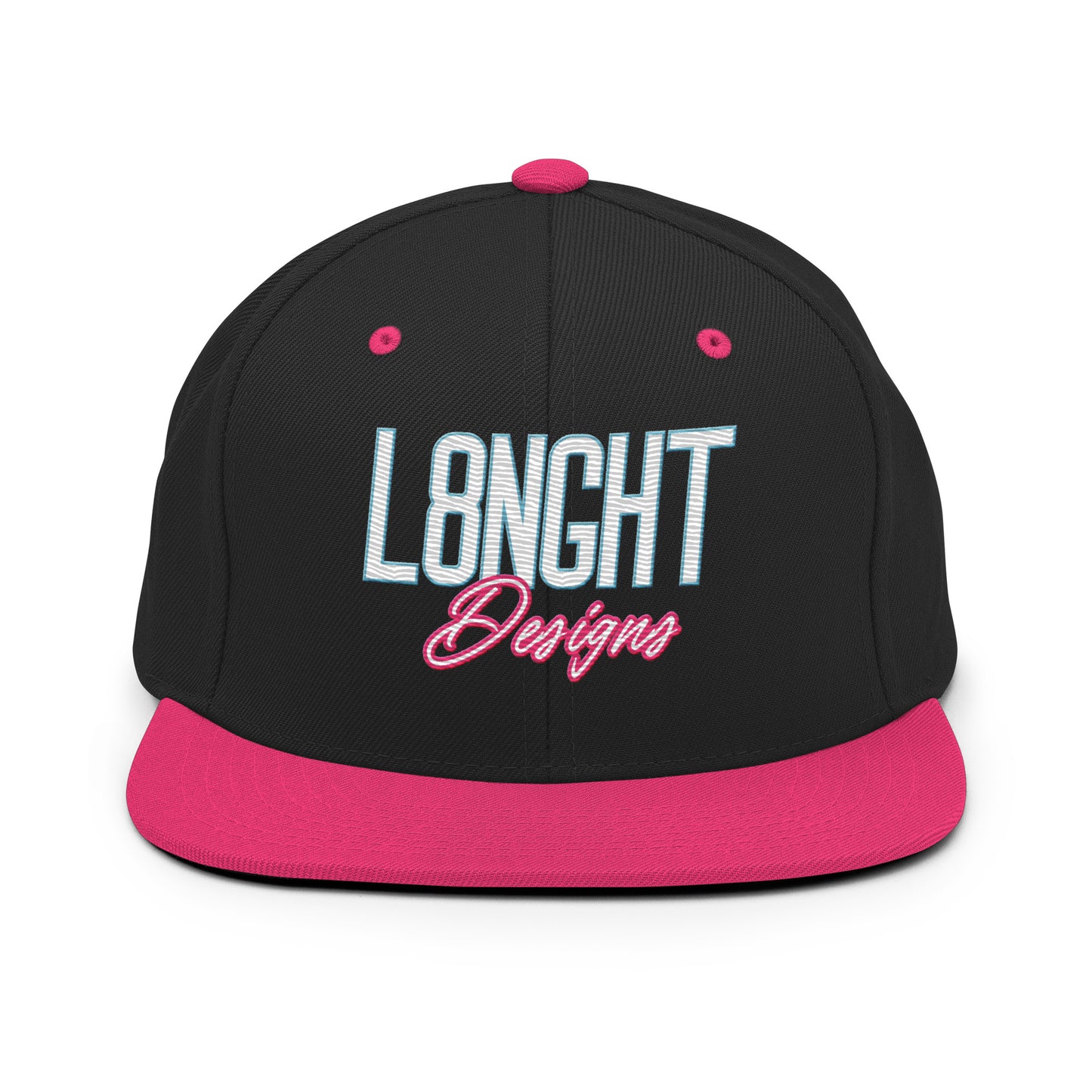 L8NGHT Designs retro 3D logo Snapback Hat