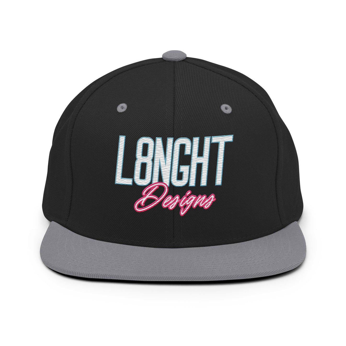 L8NGHT Designs retro 3D logo Snapback Hat