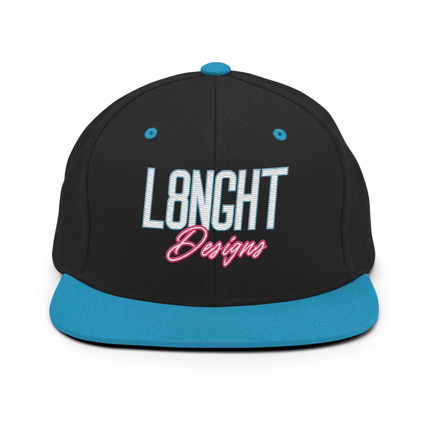 L8NGHT Designs retro 3D logo Snapback Hat