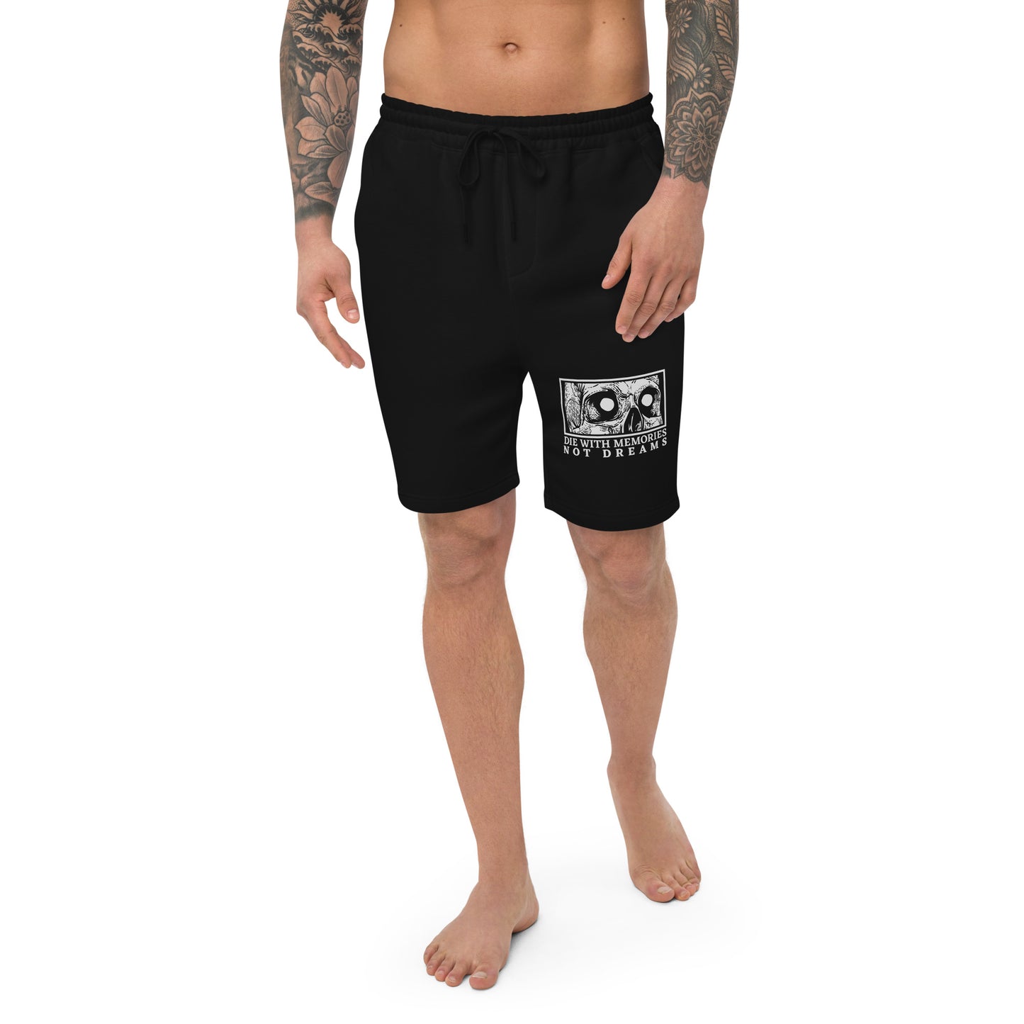 Die with Memories Not with Dreams Men's fleece shorts