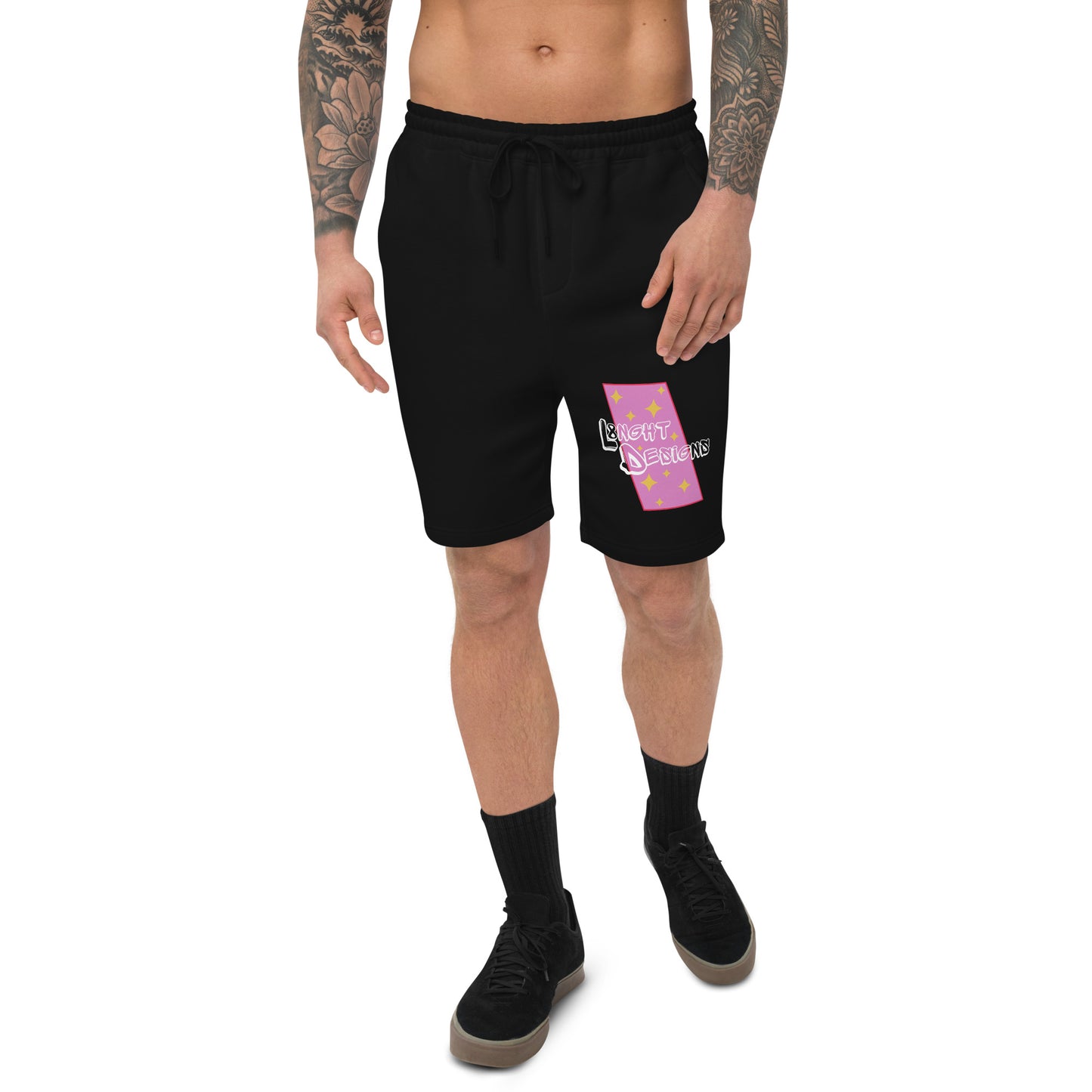 L8NGHT Designs Abstract Color Men's fleece shorts
