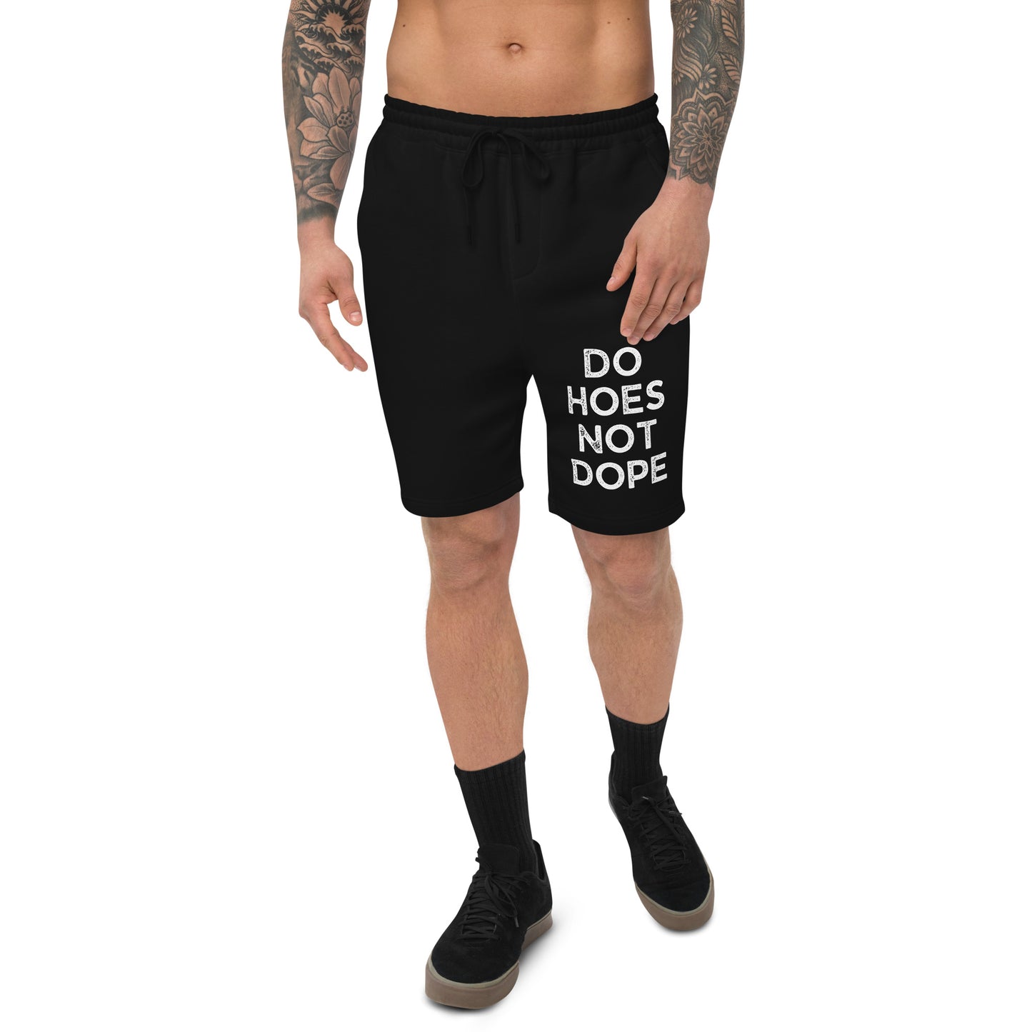 Do Hoes Not Dope Men's fleece shorts