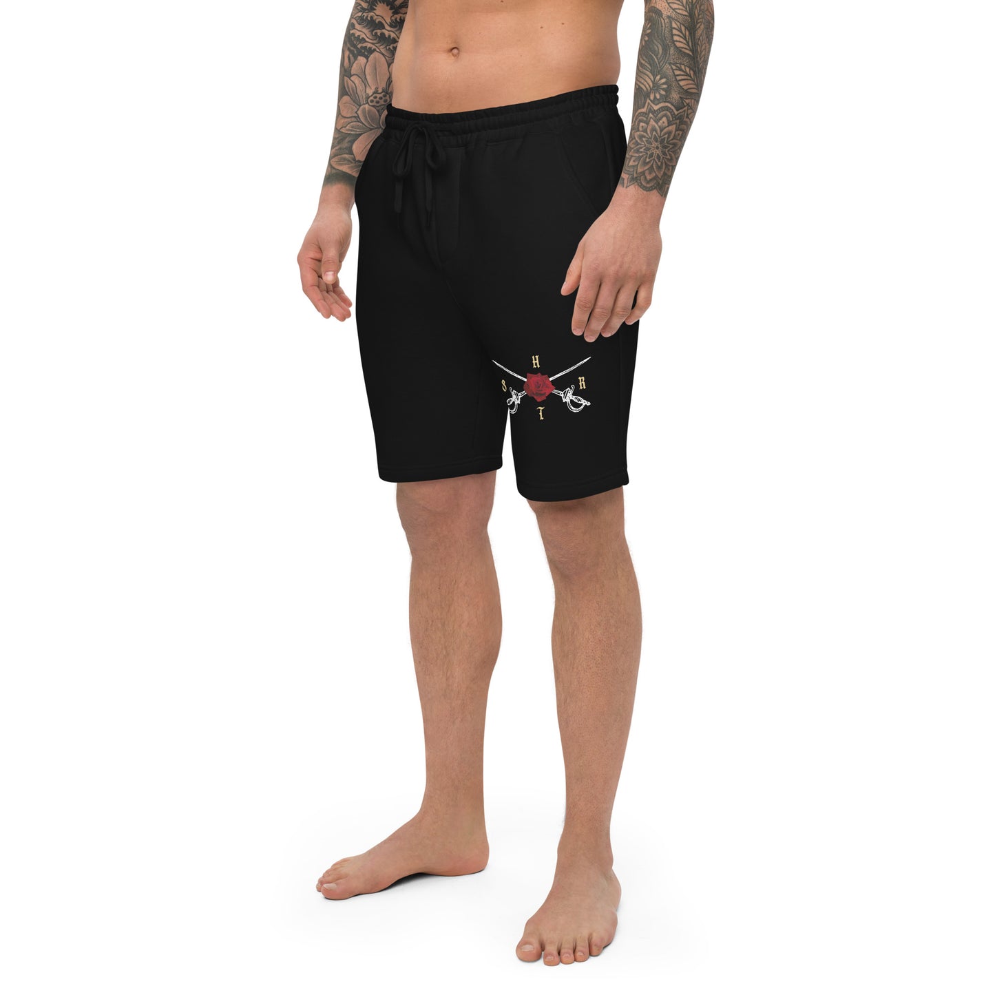 H8TR Crossed Swords Men's fleece shorts