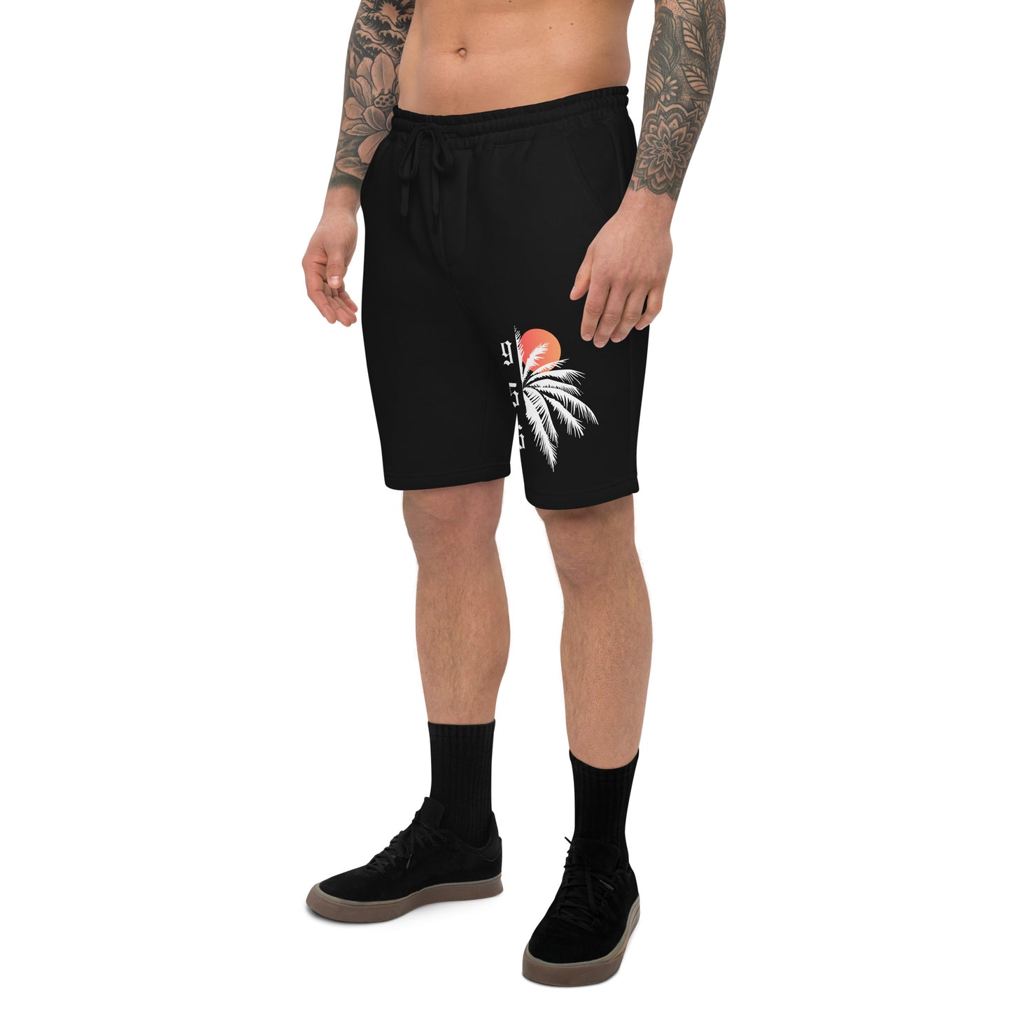 RGV 956 Palm Tree Sun Men's fleece shorts