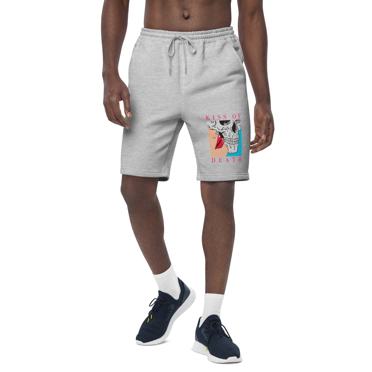 Kiss of Death pop art Men's fleece shorts