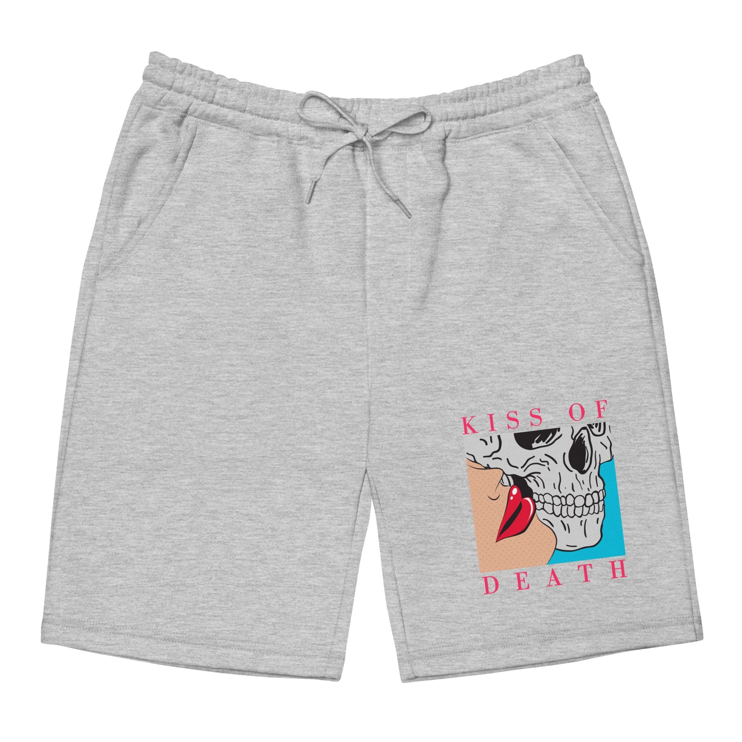 Kiss of Death pop art Men's fleece shorts