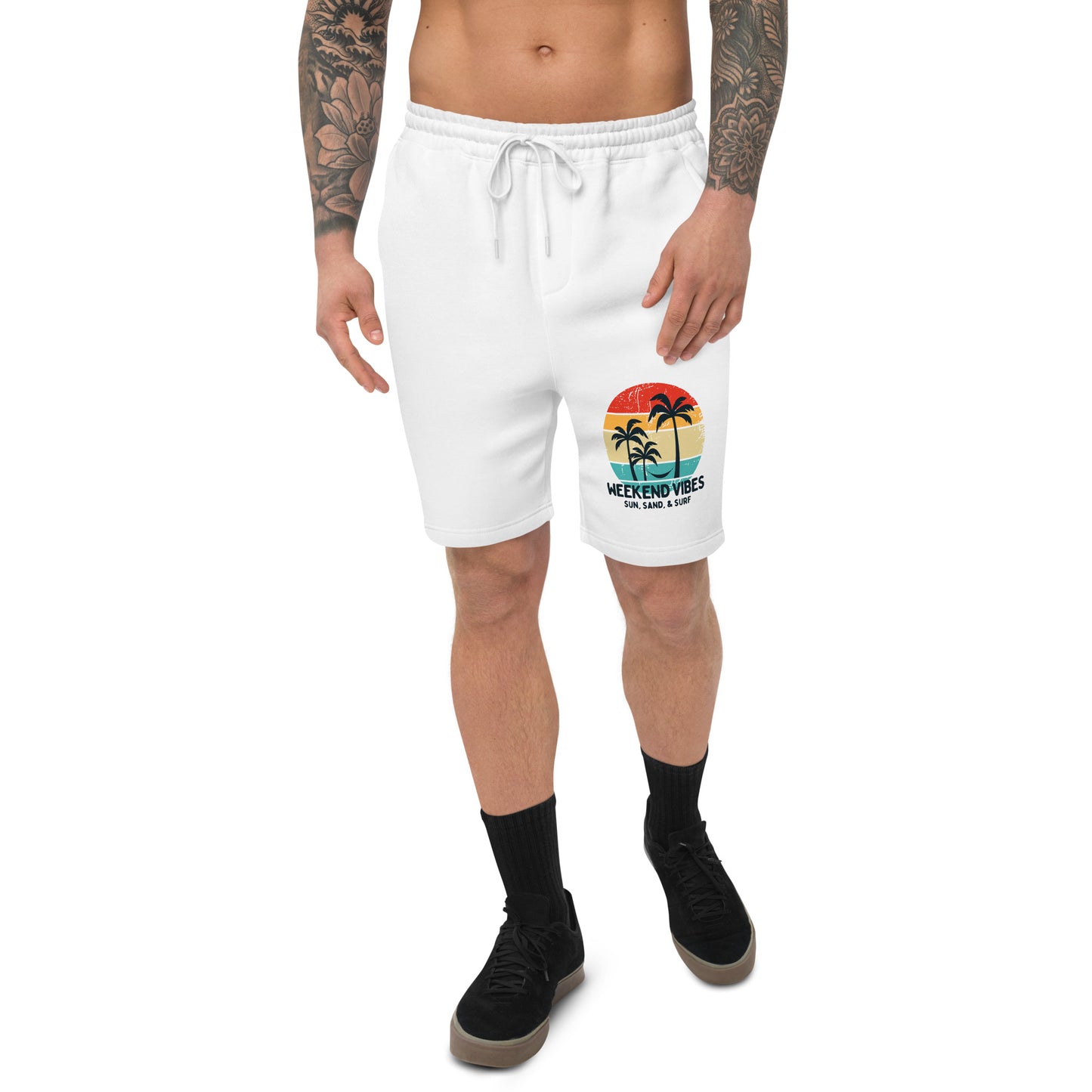 Weekend Vibes Sun Sand Surf Men's fleece shorts